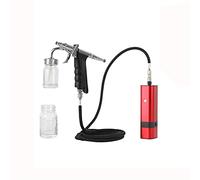 Spruzzatore di vernice, Auto Start Stop Air Brush Spray Cake Decorating Airbrush Compressor con grande capacità 2 0CC. Macchina della pistola della tazza for la colorazione del cibo(White)