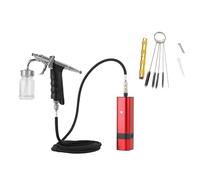 Spruzzatore di vernice, Auto Start Stop Air Brush Spray Cake Decorating Airbrush Compressor con grande capacità 2 0CC. Macchina della pistola della tazza for la colorazione del cibo(Blauw)