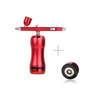 Spruzzatore di Vernice, Designs Airbrush Compressor Auto Start and Stop Function Sostituire con la penna della pistola a doppia azione della batteria(Part B Red)