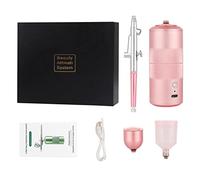 Spruzzatore di vernice, Mini compressore d'aria Kit aria Pennello pistola a spruzzo Airbrush for arte del chiodo del tatuaggio del mestiere Torta Nano Nebbia spruzzatore(Pink)