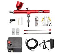 Spruzzatore di vernice, Mini Dual Action Airbrush Kit con pennello a spruzzo a spruzzo a spruzzo aria compressore for chiodi di vernice decorazione della torta del modellista(G)