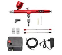 Spruzzatore di vernice, Mini Dual Action Airbrush Kit con pennello a spruzzo a spruzzo a spruzzo aria compressore for chiodi di vernice decorazione della torta del modellista(F)