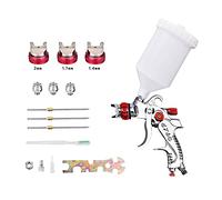 Spruzzatore di Vernice, Pistola a spruzzo HVLP Pistola for pittura 600ml 1.4/1.7/2.0mm ugello Dimensioni dell'ugello Vernice for acqua Uso for le pistole a spruzzo della vernice for auto(Rot,EU pl