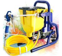 Spruzzatore Di Vernice Senza Aria, Pittore A Potenza Con Supporto, Design A Imbuto Funzionale, Con Vasca Di Grande Capacità Da 4,5l E Tubo Ad Alta Pressione Da 13,0m, Portata Di 2,1l/min