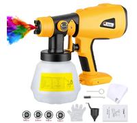 Spruzzatore di vernice senza fili compatibile con batteria al litio Dewalt da 18 V, 20 V/60 V, Hipoke HVLP, per recinzioni, pareti, soffitti, mobili per la casa
