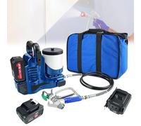 Spruzzatore di vernice senza fili, macchina portatile airless regolabile a | Spruzzatore di vernice senza fili con controllo a 6 velocità per una pittura efficiente per interni ed esterni