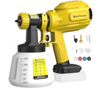 Spruzzatore di vernice senza fili per batteria Dewalt da 18 V (batteria non inclusa) con 4 ugelli e 3 modelli, spruzzatore di vernice per recinzioni, capannoni, pareti, mobili