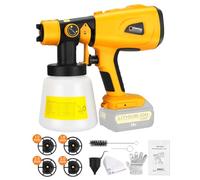 Spruzzatore di vernice senza fili per DeWalt, batteria da 20 V, 60 V, 200 W, HVLP, con motore senza spazzole, per armadi, auto, pareti, mobili, casa, pittura (solo strumento)