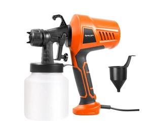 Spruzzatore di Vernice, Spruzzatore di vernice elettrico da 500 W, aerografo ad alta pressione 800 ml con controllo del flusso for uso domestico(Oranje)