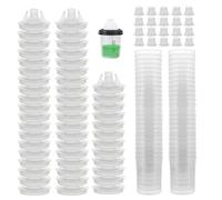 Spruzzatore Di Vernice Usa E Getta - Di Miscelazione Di Vernice 4x10 Cm | Pistola A Spruzzo Automobilistico Riutilizzabile | Kit Di Pittura Auto In In Con Coperchio Da 50 Tazze E 2