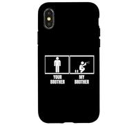 Spruzzatore divertente per graffiti Your Brother My Brother Sister Custodia per iPhone X/XS