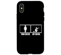 Spruzzatore divertente per graffiti Your Sister My Sister Brother Custodia per iPhone X/XS