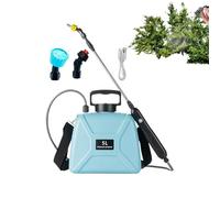 Spruzzatore elettrico 3 ugelli irrigazione strumento | Spruzzatore telescopico da 5 litri con tracolla per la cura delle piante, piscina, pavimento, finestra, auto, cortile, prato