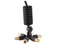 Spruzzatore elettrico, 5 pezzi di irrigazione a atomizzazione for serra da giardino 4/5/6/7 vie, kit spruzzatore in ottone regolabile strumento paesaggistico for botanico(6-way)