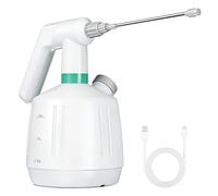 Spruzzatore elettrico a pressione da 2 l, a batteria con tubo a spruzzo lungo, siringa da giardino per piante, flacone spray per piante con nebulizzazione fine e modalità getto, bottiglia silenziosa