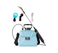 Spruzzatore elettrico a zaino da 5 l, con tracolla telescopica, 3 ugelli nebulizzatori, strumento di pulizia per piscina, auto, finestre, cura delle piante, manutenzione del cortile, pavimento e
