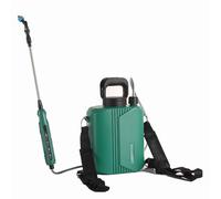 Spruzzatore elettrico a zaino da 6 litri con manico ricaricabile bacchetta retrattile tracolla regolabile per giardino spruzzatore elettrico multiuso