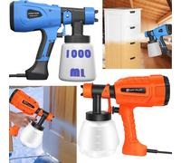 Spruzzatore elettrico con filo 3 modalità, mobili da pavimento per recinzione da 600 W, pistola a spruzzo per decorazione in legno da parete, cavo di alimentazione da 1,7 m