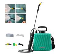 Spruzzatore elettrico da 5 l, pistola a spruzzo ricaricabile con 3 ugelli, pressione regolabile, coperchio a foro largo, per la pulizia delle erbacce (blu)