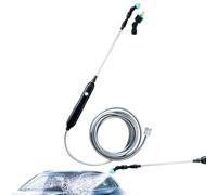 Spruzzatore elettrico da giardino - doccia leggera con post estensibile 60-86 cm, design a doppio ugello 1800 mAh ed doccia ergonomica | Accessorio efficiente per l'irrigazione in frutteti, balconi,