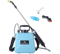 Spruzzatore elettrico, impianto di spruzzatore da giardino estesibile 26-36 'con 2 ugelli & serbatoio dell'acqua da 5 litri, bacchetta di annaffiatoio sparayer a batteria per erbacce da giardino plan