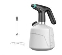 Spruzzatore elettrico per impianti elettrici, spruzzatore elettrico da 2 litri con batteria da 1300 mAh e serbatoio dell'acqua trasparente, ugello regolabile compatibile con bottiglie standard (nero)