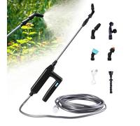 Spruzzatore elettrico per piante con ugelli regolabili e tubo da 8 m, spruzzatore a pressione a batteria da 7,4 V, USB ricaricabile, barra spray portatile per giardino, cortile, prato (pressurizzatore