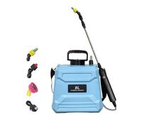 Spruzzatore elettrico ricaricabile tramite USB, con 3 ugelli atomizzatori, tracolla regolabile, asta estensibile per irrigazione giardino, prato, irrigazione piante, spruzzatura, lavaggio auto
