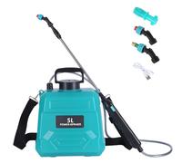 Spruzzatore elettrico - spruzzatore a batteria 5L | giardino ricaricabile signor con manico USB, 3 ugelli di foschia, atomizzatore da cortile con regolabile per il controllo delle erbe cattive
