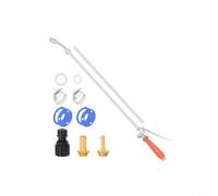 Spruzzatore estensibile da 30 a 111 cm con ugello in metallo rotante a 360 gradi, connettori rapidi compatibili con tubi di varie dimensioni, in acciaio inossidabile resistente alla ruggine