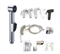 Spruzzatore for WC, soffione doccia in plastica autopulente, portatile, for il lavaggio del bagno, bidet, rubinetto, supporto for tubo flessibile dell'acqua(B)