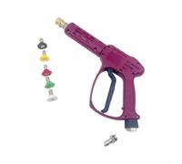 Spruzzatore idropulitrice ad alta pressione da 1 cm Quick Connect 5 ugelli | Bacchetta in ottone, alloggiamento in ABS, ugelli 0°-40°, blocco di sicurezza, impugnatura ergonomica antiscivolo