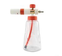 Spruzzatore in schiuma ad alta pressione per detergente per lavaggio auto a scatto con rotazione a 360 gradi e spray multi modalità per dettagli del veicolo 1 l (arancione-bianco)