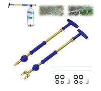 Spruzzatore manuale da giardino, a doppia testa, portatile, in rame, spruzzatore push-pull, pompa da giardino per irrigazione domestica e giardino