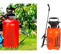 Spruzzatore Manuale Grande Capacità 5 Litri, Universale e Portatile, a Pressione con Ugello Regolabile, Irrigazione e Cura Piante, Uso in Casa e in Giardino, Effetto Nebulizzatore, Rosso