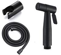 Spruzzatore manuale in acciaio inossidabile Soffione doccia con tubo flessibile e supporto for staffa - Set di pistola a spruzzo for WC nera Rubinetto for lavaggio da donna in 1,5 metri in I