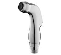 Spruzzatore manuale per bidet con testa rotonda multi-uscita | Controllo a pressione manuale, design per risciacquo che aumenta la pressione, finitura argentata, uso igienico del bagno