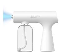 Spruzzatore per atomizzatore con luce blu, nechger da 350 ml di disinfezione da 350 ml, macchina da fogger regolabile a 2 modalità, spruzzatore elettrostatico ricaricabile per cucina, bagno, nego