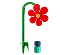 Spruzzatore per bambini in plastica da 100 cm, girevole a 360 gradi, ampia copertura, rotazione a 360 gradi, design a due pin per giardino, giardino, irrigazione e cani che giocano