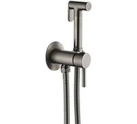 Spruzzatore per bidet per WC, rubinetto per bidet caldo e freddo montato a parete, kit spruzzatore per pannolini in tessuto portatile, grigio canna di fucile, grigio canna di fucile