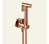 Spruzzatore per Bidet Portatile per WC, Oro Rosa, Pistola a spruzzo Multifunzione, spruzzatore per Bidet Portatile per WC, Kit di spruzzatore a Getto, Acqua Fredda, Ottone, Oro Rosa, Tubo in