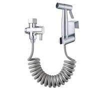 Spruzzatore per bidet portatile per WC, set di spruzzatori per doccia, bidet e rubinetto, kit di spruzzo, panno per pannolino, rondella per la pulizia del WC, con tubo in ABS