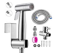 Spruzzatore per Bidet -Spruzzatore bidet per WC con doppia modalità,Bidet Acciaio Inossidabile Doccetta per Bidet WC Doccia con valvola a T G1/2, Tubo Doccia 1,5m e Supporto Doccetta