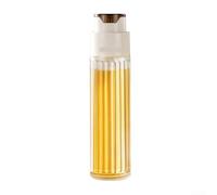 Spruzzatore per olio da 500 ml, in vetro ad apertura automatica, con funzione spray per friggitrice ad aria e cottura, a prova di perdite, in vetro borosilicato, bianco crema