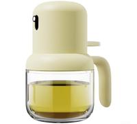 Spruzzatore per olio in vetro da 180 ml con beccuccio antigoccia e azione liscia per olio d'oliva, aceto, succo di limone e altri ingredienti liquidi (giallo, 180 ml)