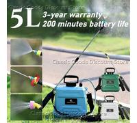 Spruzzatore per pesticidi a spalla da 5 litri Spruzzatore elettrico per zaino Spruzzatore d'acqua da giardino ricaricabile USB Irrigatore per prato per la pulizia del vetro Light Blue