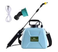 Spruzzatore per piante elettrico - Spruzzatore per piante da giardino da 5 litri | Spruzzatore da giardino con bacchetta magica, 2 ugelli e tracolla regolabile per piante, 2 ugelli e tracolla