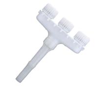 Spruzzatore per prato Spruzzatore d'acqua regolabile Acqua di uscita Anaffiatura Multi Sprinkler, Sprinkler in plastica ad alto flusso per annaffiato bianco 3-heads