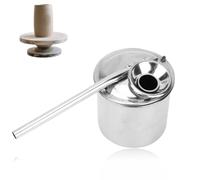 Spruzzatore per smalto in acciaio inossidabile, spruzzatore per pittura in metallo Smalto per smalto Pentola per ceramica Atomizzatore per pittura artigianale Strumento per argilla in acciaio inox(L)