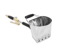 Spruzzatore per stucco a 4 getti, pistola a spruzzo per malta in alluminio, strumento per pittura murale con tramoggia per intonaco, 18,1 x 7,3 x 7,9 pollici